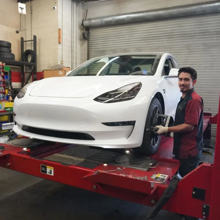 Tesla Model 3 Wheel Alignment by Technician