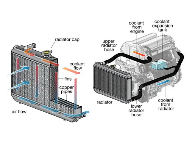 radiator cutaway view